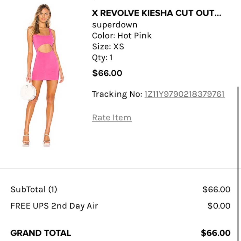 Superdown hot pink dress